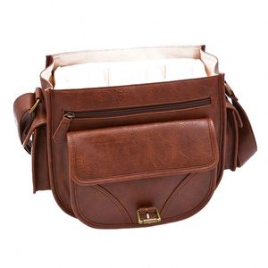 BSCI Factory Custom fashion women ladies professional crossbody brown vegan pu leather <b>small</b> dslr lens video <b>camera</b> <b>bag</b> for - Product Image 4
