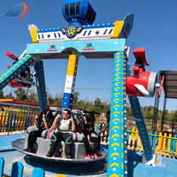 Manège à disques pour enfants, structure en cadre, avec décorations étoiles et emblèmes d'aile d'avion, équipement d'amusement pour fête foraine