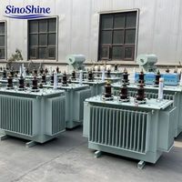 Transformateur immergé dans l'huile triphasé SinoShine S13 100 kVA, bobinage entièrement en cuivre, transformateur de puissance 10 kV 400 V