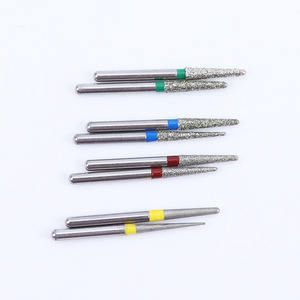 Fraise diamantée dentaire série Tr, tige de 1,6 mm, pointe arrondie pour la préparation de couronnes, boîte de 10 pièces avec support de rangement - Product Image 4