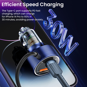 Toocki Nhà Máy 60W Đa Chứ<span class=keywords><strong>c</strong></span> Năng USB Car Charger Với <span class=keywords><strong>C</strong></span>ó Thể Thu Vào Loại <span class=keywords><strong>C</strong></span> Sạ<span class=keywords><strong>c</strong></span> <span class=keywords><strong>C</strong></span>áp - Product Image 2