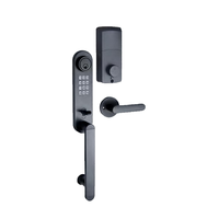 Serrure électronique intelligente en alliage de zinc bois/acier pour hôtel, serrure numérique double électrique automatique extérieure intelligente pour portail coulissant