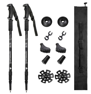 <span class=keywords><strong>Ensemble</strong></span> de bâtons de randonnée nordique en gros 6061 bâton de <span class=keywords><strong>marche</strong></span> en alliage d'aluminium pliable rétractable bâtons de trekking pour la randonnée - Product Image 1