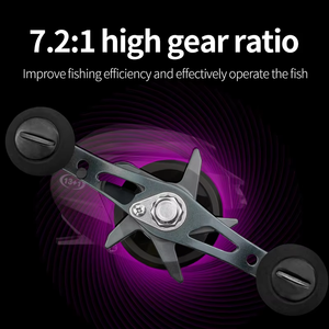 Moulinet de pêche CHILENT <span class=keywords><strong>Baitcasting</strong></span> AM2000, rapport de transmission 7.2:1, résistance maximale 8KG, aimant néodyme N42, moulinet pour eau salée, pêche Pesca - Product Image 5