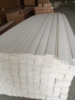 Persiana de madera impermeable con imprimación blanca, componente de persiana de madera