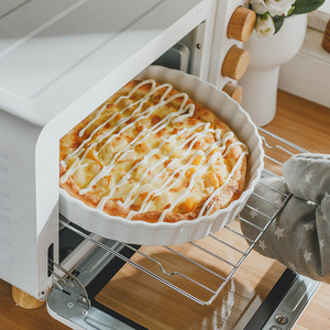 Platos <span class=keywords><strong>para</strong></span> <span class=keywords><strong>Hornear</strong></span> de Cerámica con Borde Ondulado y Cuerpo Resistente al Calor, Moldes <span class=keywords><strong>para</strong></span> Tartas y Pizzas <span class=keywords><strong>para</strong></span> <span class=keywords><strong>Hornear</strong></span> y Cocinar <span class=keywords><strong>en</strong></span> <span class=keywords><strong>Casa</strong></span> a Diario - Product Image 3