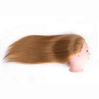Leeons 27 # Blonde Marron Synthétique Machine-Made Mannequin Poupée Tête Cheveux Tressage Coupe Dressing Pratique Formation Tête pour