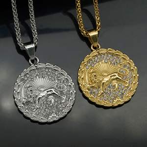 Colgante en forma <span class=keywords><strong>de</strong></span> <span class=keywords><strong>moneda</strong></span> <span class=keywords><strong>de</strong></span> plata <span class=keywords><strong>de</strong></span> fundición tardía <span class=keywords><strong>de</strong></span> la dinastía Kaijia <span class=keywords><strong>de</strong></span> Irán con forma <span class=keywords><strong>de</strong></span> acero inoxidable 316 recién llegado transfronterizo - Product Image 2