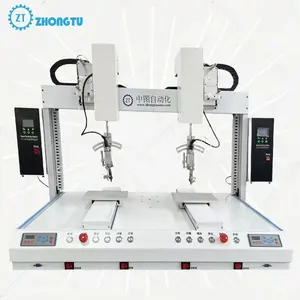 Desktop Automatic Wire Soldering Machine With Dual Soldering Head Double Tin Feeding System Soldering Robot PCB Assembly