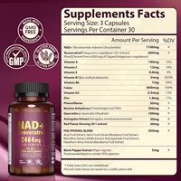 Capsules liposomales BIOCHEALTH NAD Resvératrol – Antioxydant et stimulant énergétique pour adultes et femmes, améliore les niveaux de NAD+