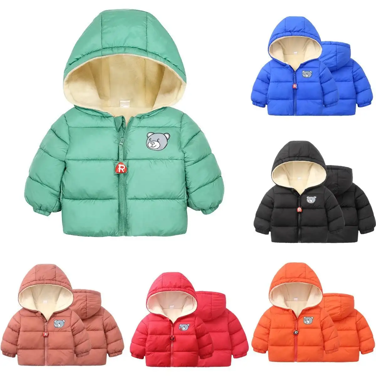 Children Winter Fleece Outdoor Jackets for Boys Hooded Warm Kids Boy Outerwear Windbreaker Autumn Casual Baby Boy Coats Clothing