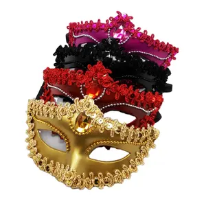 Pintura en aerosol con incrustaciones de diamantes galvanizados de Venecia, máscara de princesa de encaje Sexy, máscara de princesa de encaje Sexy, máscara de mascarada de Halloween - Product Image 1