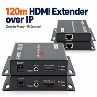 Extenseur HDMI sur IP 120M, Extenseur Réseau HDMI, Diffuseur Vidéo Mural, Distribution HDMI sur Cat5e Cat6