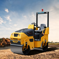 Rouleau compacteur vibrant diesel à double tambour avec moteur Kubota, 25 CV, haute efficacité pour pompe hydraulique – Approvisionnement direct usine