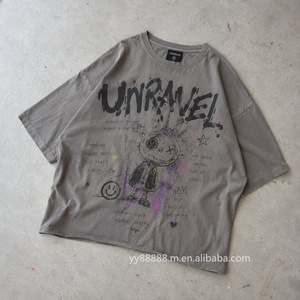 Magliette Grigie OEM, T-Shirt Basic, T-Shirt Semplice Streetwear, T-Shirt di Tendenza, T-Shirt Casual Old Money, Streetwear - Product Image 1