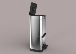 Thùng rác cảm biến hình chữ nhật/cảm ứng và bàn đạp/Thùng rác tự động/Thùng rác thông minh văn phòng 35L + 25L với bàn đạp - Product Image 6