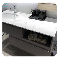 Grande dalle de surface solide en acrylique, résistante aux taches, pour comptoir de cuisine et salle de bain d'appartement