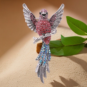 Broche leve de animal, durável para traje de escritório, broche para adultos, decoração colorida com strass - Product Image 2