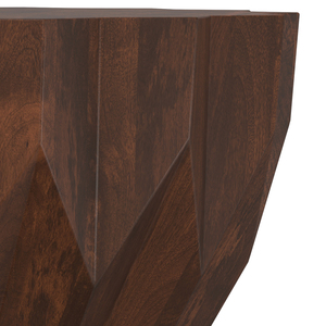 Modern Durable Decorative Wide <b>Solid</b> Mango <b>Wood</b> Coffee Table in Walnut - Product Image 6