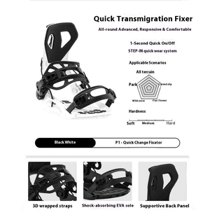Fixations de <span class=keywords><strong>snowboard</strong></span> Freestyle Factory Step-in - Fixations de <span class=keywords><strong>snowboard</strong></span> tout-terrain réglables en alliage d'aluminium, tailles S, M, L, personnalisables - Product Image 4