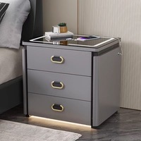 Meubles de chambre à coucher d'hôtel de luxe prix d'usine Table de chevet intelligente personnalisée