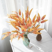 YC1095 vente en gros de tissu blanc, bouquet de feuilles de bambou hauteur 31.5cm pour la décoration de la maison, fête de mariage
