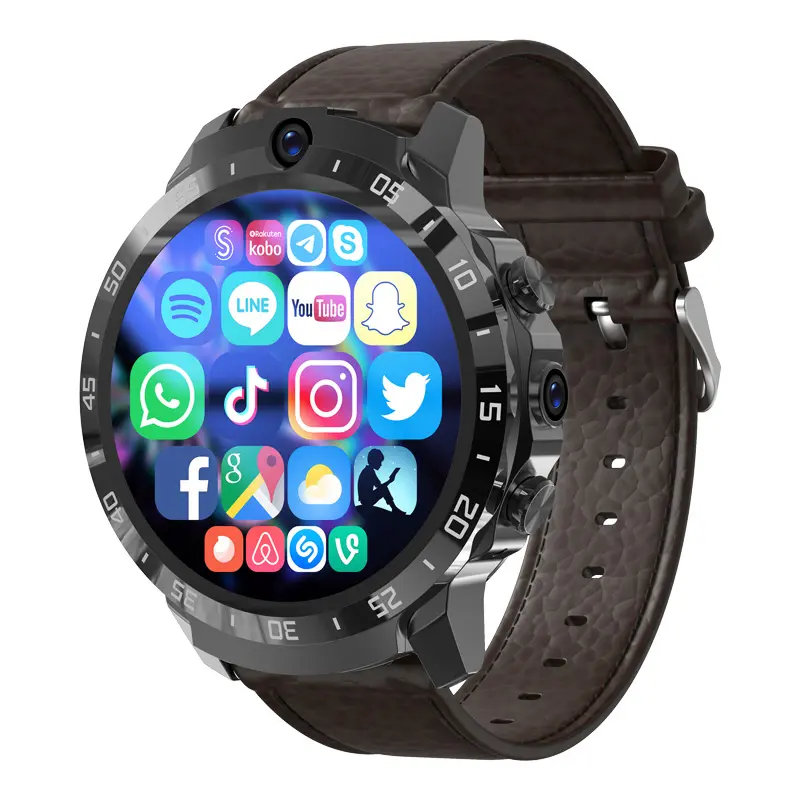 Sortie d'usine 4 + 64GB GPS Wifi 4G double caméra Android écran 1.6 pouces Sport Smart Watch