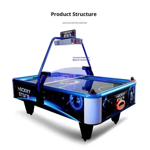 Juego de Hockey Arcade Comercial, Disponible en Stock, Para Padres e Hijos, 12V, Dos Jugadores, Funciona con Monedas, Pantalla Grande, 1 Año de Garantía, Inglés - Product Image 1