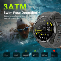 Montres intelligentes GPS robustes K76A, écran AMOLED 1,43 pouces toujours actif, pression barométrique, boussole, baromètre, sport de plein air, montre connectée