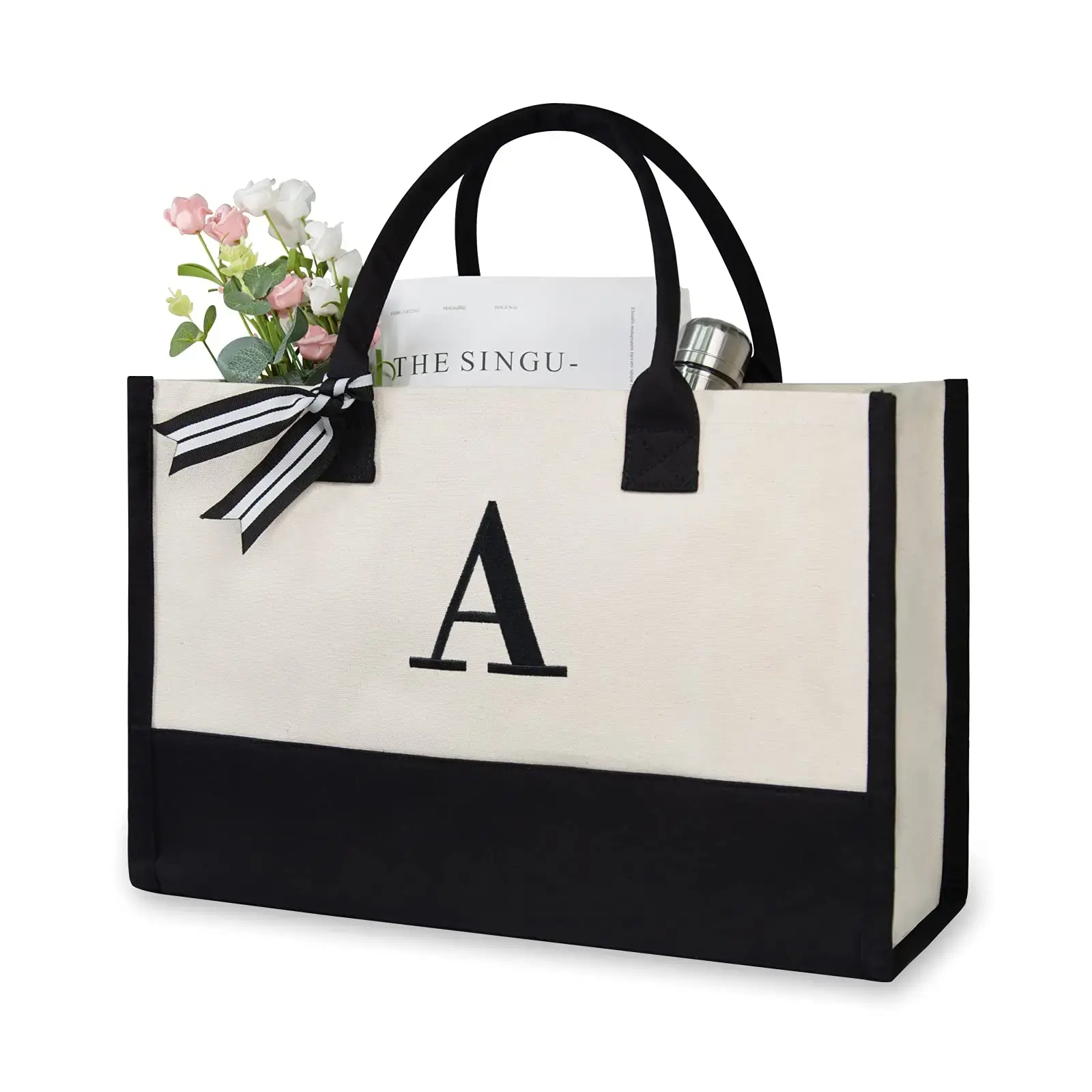 Commercio all'ingrosso Eco friendly riciclato impermeabile personalizzato tela da spiaggia monogrammata regalo di iuta borsa Tote per le donne viaggio all'aperto