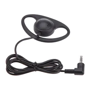 single ear D shape ear-hook wired 3.5mm earhook earphone tour guide system headset