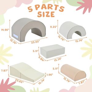 Set de Juego Arcoíris de Fábrica Indonesia, Juguetes de Escalada Suaves para Niños Pequeños con Tobogán Plegable - Product Image 3