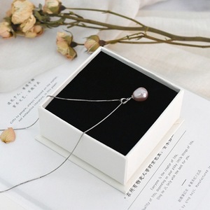 Natural Freshwater <b>Pearl</b> <b>Necklace</b> for Women 925 <b>Silver</b> Ins Trendy Minimalist Style Versatile Water Droplet Collarbone Chain - Product Image 3