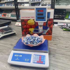 50 किलो के डिजिटल मूल्य निर्धारण पैमाने पर ग्रीन बैकलाइट इलेक्ट्रॉनिक बैलेंस का वजन - Product Image 2