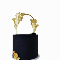 Décoration de gâteau en acrylique protégée par le droit d'auteur, motif floral en forme d'arche avec texte Joyeux Anniversaire pour les anniversaires