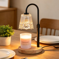 Lampe chauffe-bougie électrique en gros, dimmable, pour cire fondue, en verre, pour aromathérapie, lumière chauffante pour bougies, pour la décoration intérieure