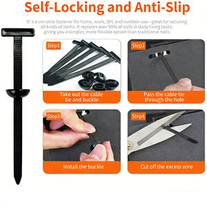 أربطة كابلات من النايلون ذاتية القفل عبر الحدود مع مشبك ربط عالمي من النايلون - Product Image 5