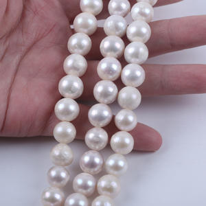 Perles d'eau douce baroques naturelles de 10-11 mm, particules blanches dispersées pour bricolage, queue Edison incluse - Product Image 3