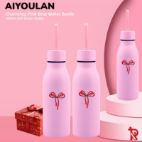 Botella de Agua de Acero Inoxidable 304 con Cuerda, Aislada al Vacío de Doble Pared, 600 ml, para Niños Escolares, Regalo con Logotipo Personalizado