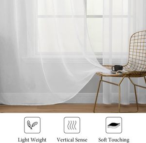 Dairui Tùy Chỉnh Giá Rẻ Giá Chất Lượng Cao Phòng Khách Bảng Điều Khiển Cửa Sổ Trắng Voile <span class=keywords><strong>Sheer</strong></span> Rèm Cửa - Product Image 6