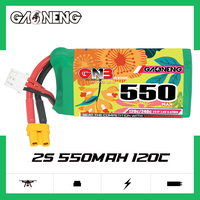 GAONENG GNB 550mAh 2S 7.4V 120C Dengan XT30 Paket Baterai LiPo Kinerja Tinggi RC Hobi Lithium Polymer Soft Pack Balap FPV Drone