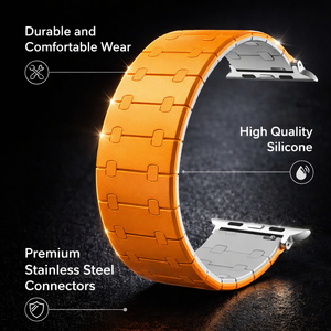 Bracelets de montre intelligents universels en silicone souple multicolores, étanches, à attaches magnétiques pour les séries de montres 9, 8, 41 mm, 40 mm, 41 mm - Product Image 2