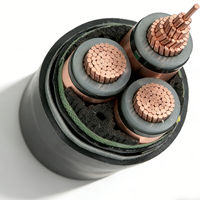 3-adriges XLPE-isoliertes, armiertes PVC-ummanteltes Stromkabel 240/300/400mm² Elektrokabel U1000 R2V RVFV NYY YVV N2XY N2XBY Kupfer