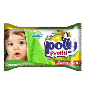 Lot de 15 lingettes humides pour bébé, parfumées, douces, hygiéniques, jetables, en tissu pour la peau - Product Image 2