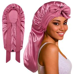 <span class=keywords><strong>Bonnet</strong></span> en satin extra-long <span class=keywords><strong>Bonnet</strong></span> tressé réglable avec bandeau à nouer <span class=keywords><strong>Bonnet</strong></span> en soie élastique double couche pour tresses Cheveux <span class=keywords><strong>Bonnet</strong></span> de couchage Cadeau - Product Image 2