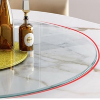 XUSHAN Gehärtetes Glas Lazy Susan Plattenspieler 8mm dicker umwelt freundlicher Esstisch Drehs chale & Serviert eller Dia. 80cm golden