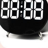 Horloge de table de bureau personnalisée, LED moderne, horloge numérique intelligente, double alarme sonore pour la chambre à coucher