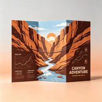 Brochures et dépliants A5 personnalisés de haute qualité en carton fantaisie, impression recyclable, plastification numérique, promotion de la marque