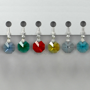 Goldenhaitai 12mm Pha lê bát giác hạt lỏng một lỗ, đồ trang sức làm, hạt Rèm cho đèn chùm ánh sáng đèn (2156pcs) - Product Image 1