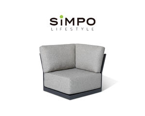 SIMPOLIFESTYLE - Muebles de Exterior Premium, Tumbona RAVENNA, Jardín, <span class=keywords><strong>Terraza</strong></span>, Hotel, Resort, Conjunto de Sofás de Esquina de Aluminio y Tela de Teca - Product Image 5